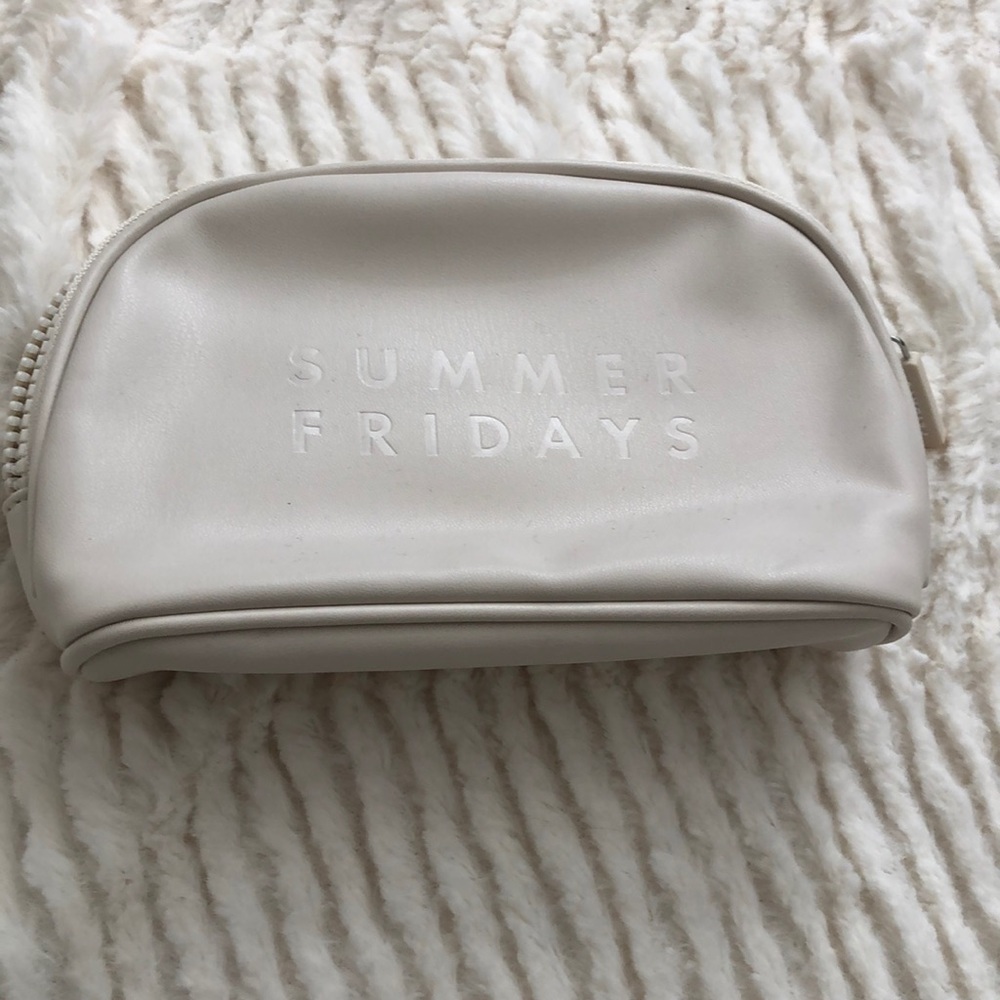 Summer Fridays Small Off White/Cream Cosmetic Bag